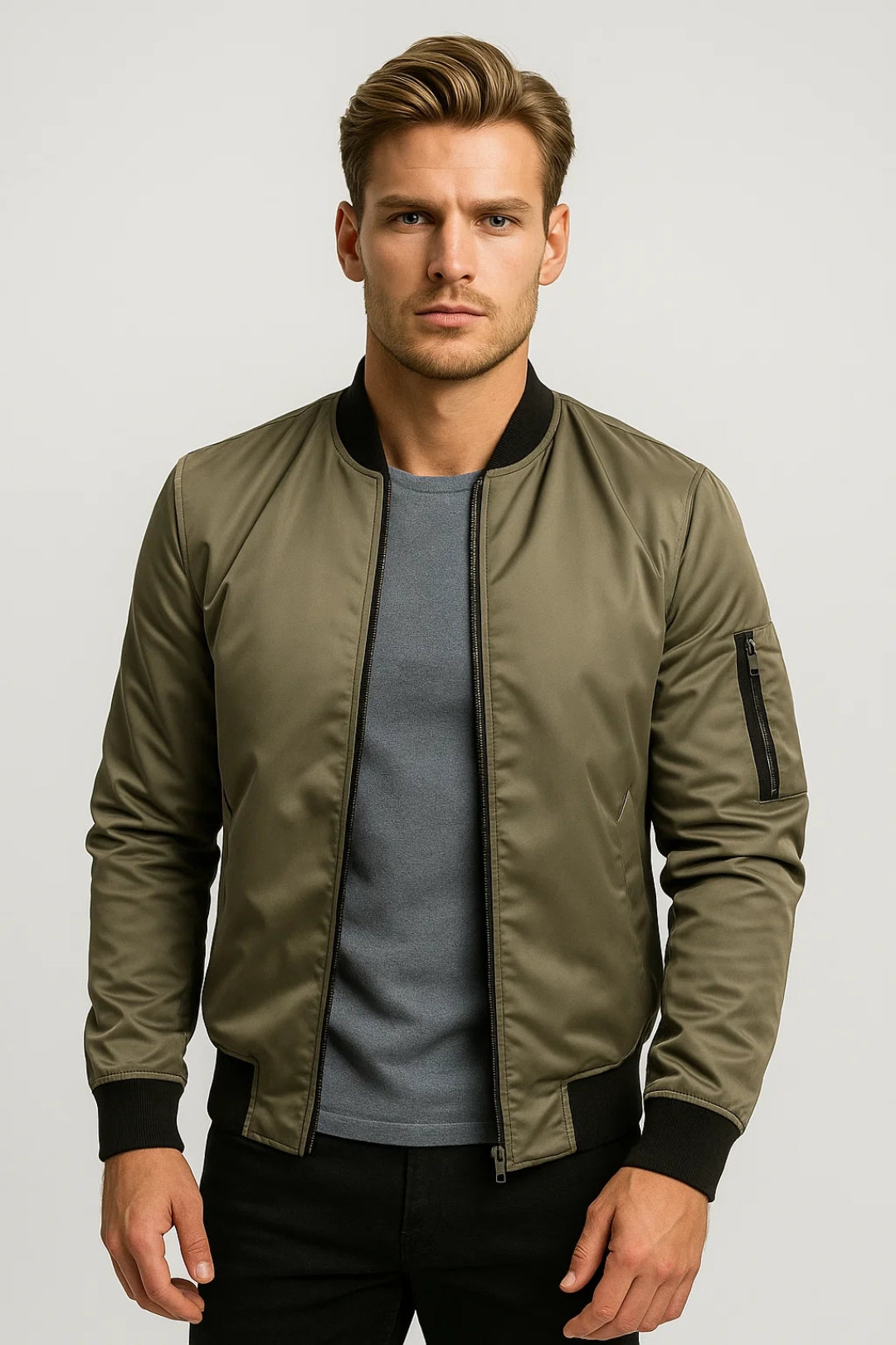 Kimo Herren Bomberjacke – Zeitloser Stil mit Reißverschlussdetails 4