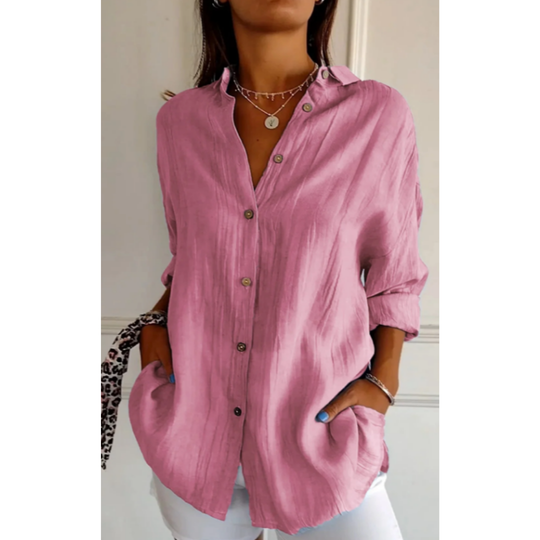 Klassische Bluse mit Knopfleiste für Damen