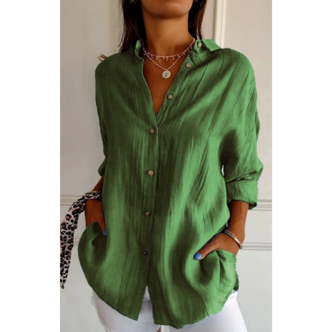 Klassische Bluse mit Knopfleiste für Damen