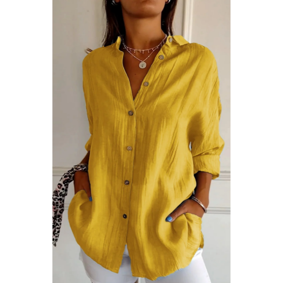 Klassische Bluse mit Knopfleiste für Damen