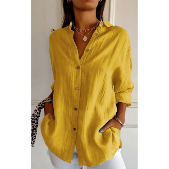 Klassische Bluse mit Knopfleiste für Damen