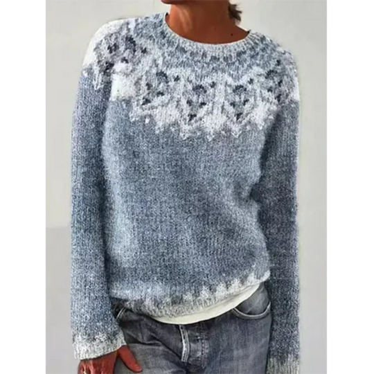 Langarm Pullover für Damen mit warmem Material