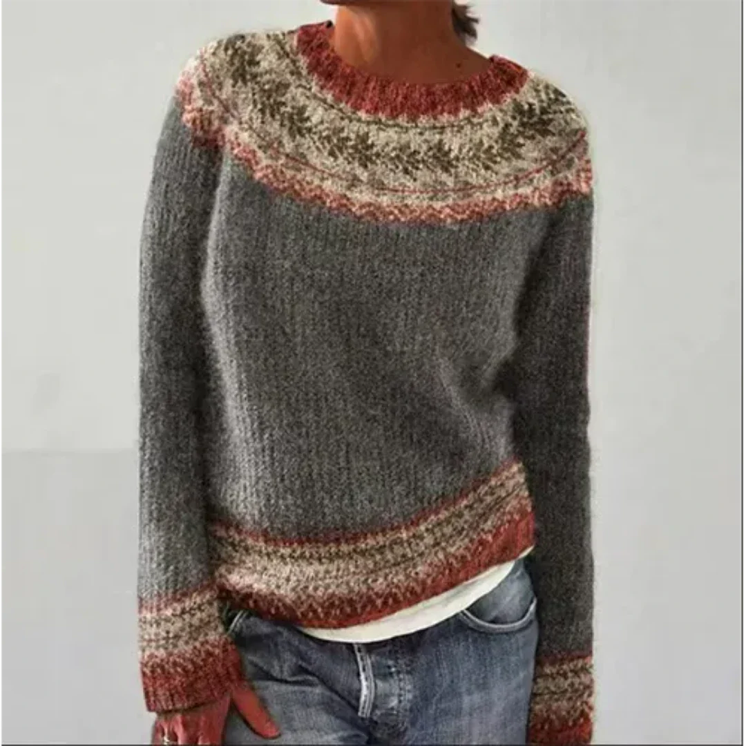 Langarm Pullover für Damen mit warmem Material