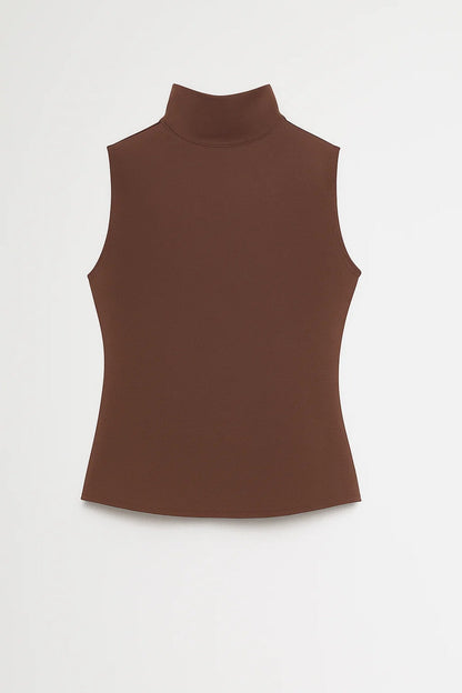 Lira Women's Fitted Turtleneck Top – Elegant Minimalist Style 3
