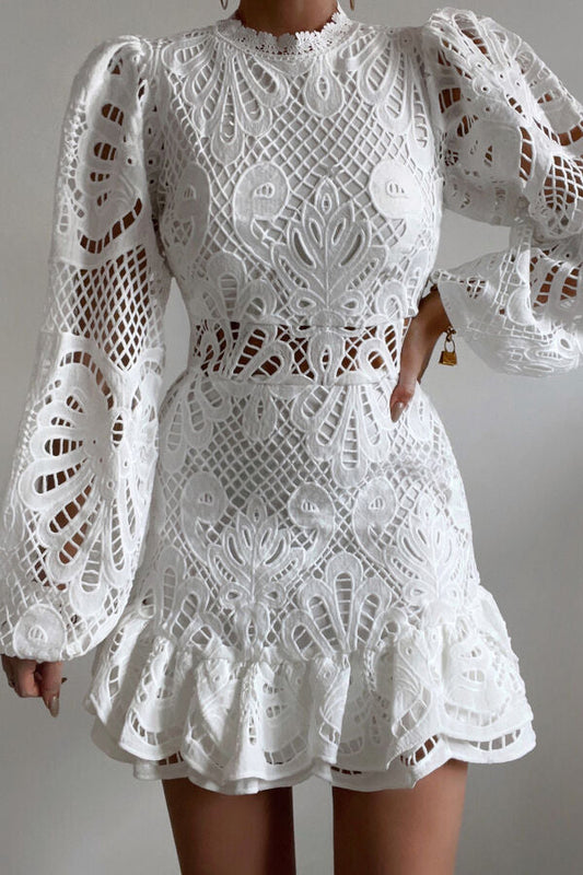 Lira Women's Lace Mini Dress – Flared Design for Summer Elegance 0