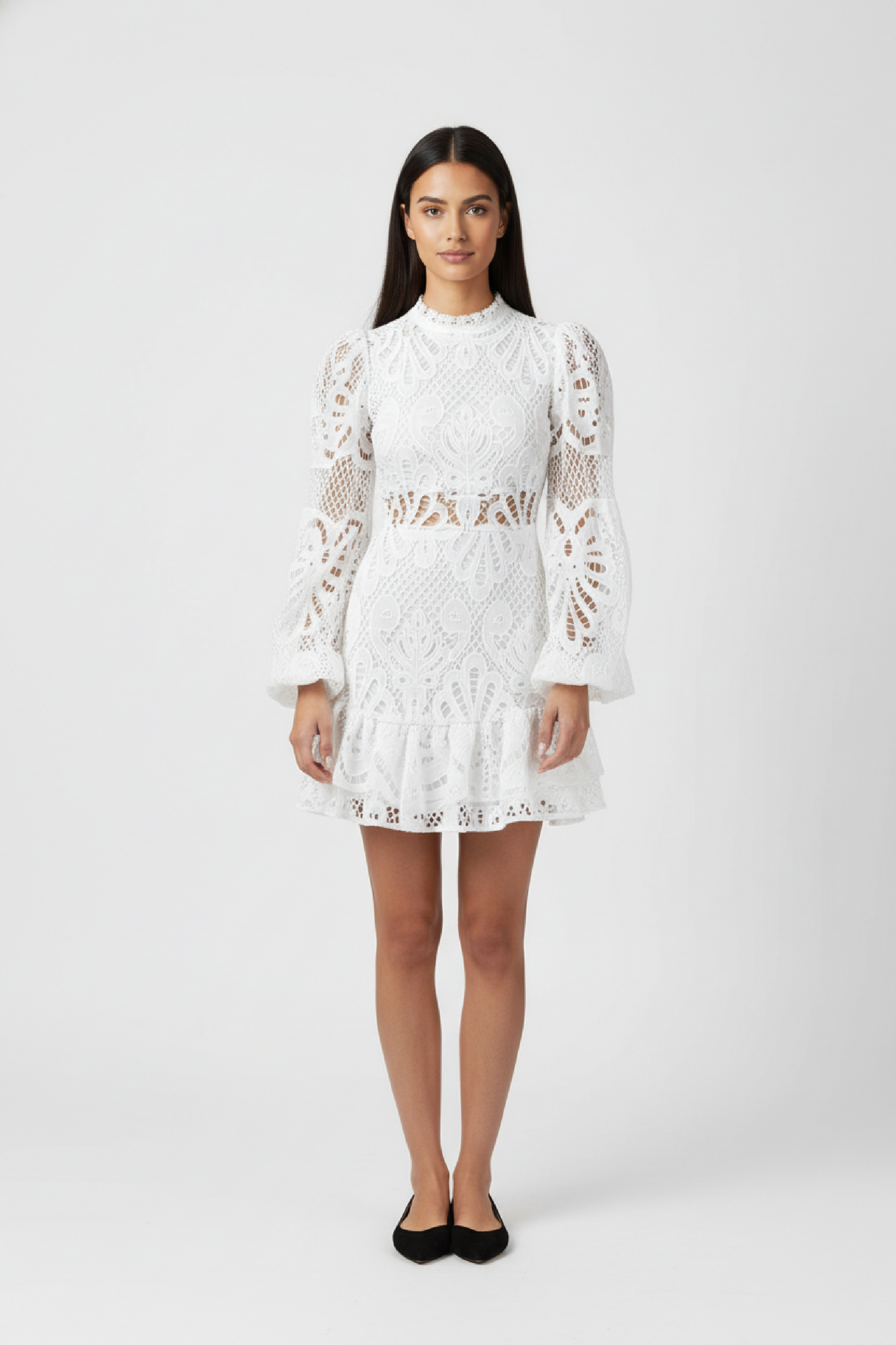 Lira Women's Lace Mini Dress – Flared Design for Summer Elegance 1