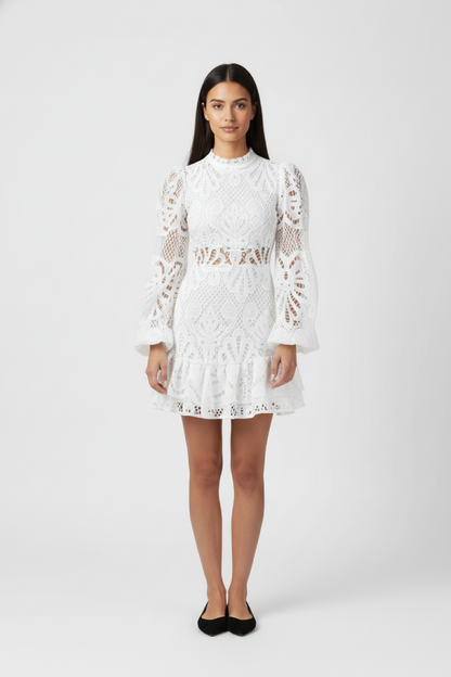 Lira Women's Lace Mini Dress – Flared Design for Summer Elegance 1