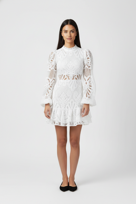 Lira Women's Lace Mini Dress – Flared Design for Summer Elegance 1