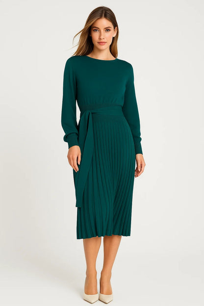 Luna Damen Midikleid – Eleganter Faltenrock für Festliche Anlässe 0