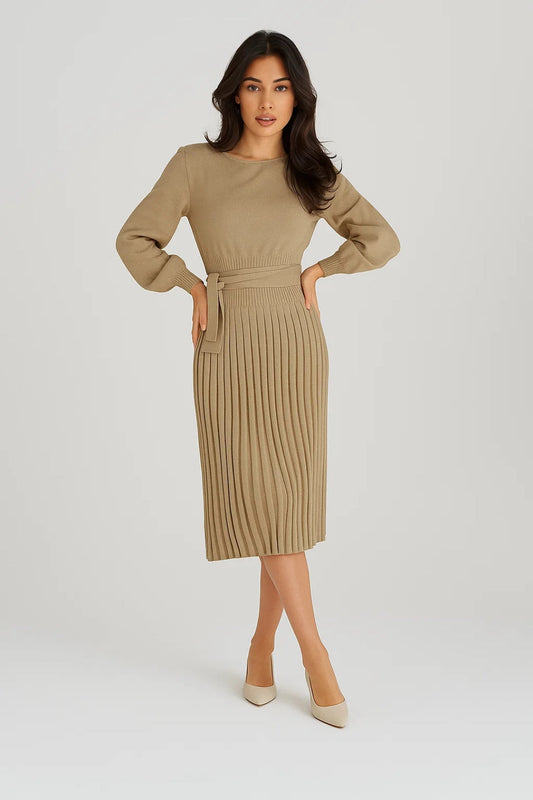 Luna Damen Midikleid – Eleganter Faltenrock für Festliche Anlässe 5