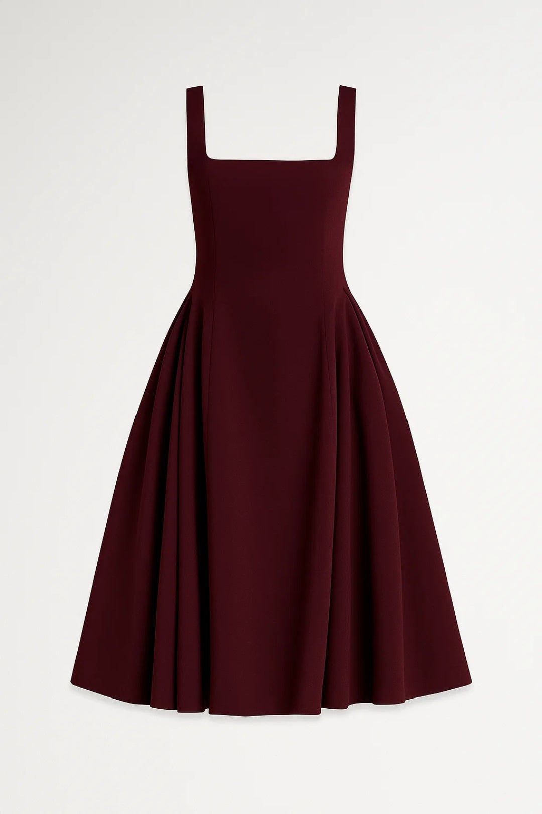 Luna Damen Midikleid – Eleganter Quadratischer Ausschnitt Für Festliche Anlässe 1