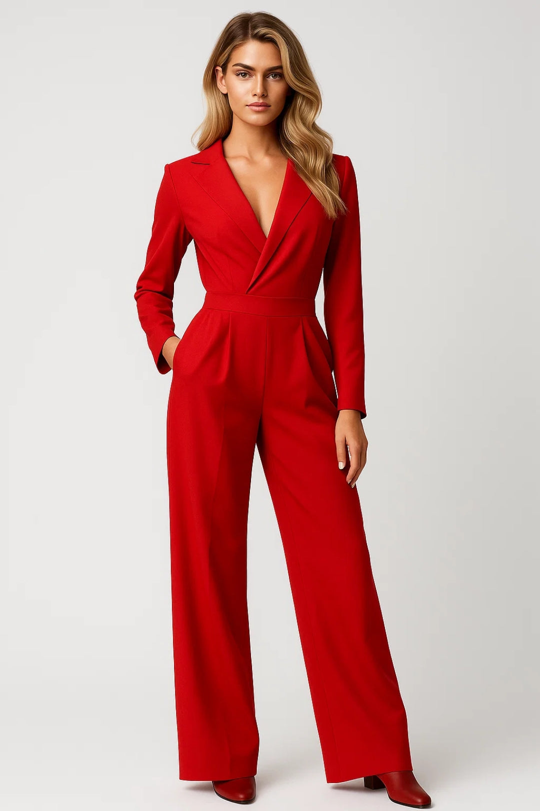 Luna Damen Overall – Eleganter V-Ausschnitt für Vielseitige Anlässe 0