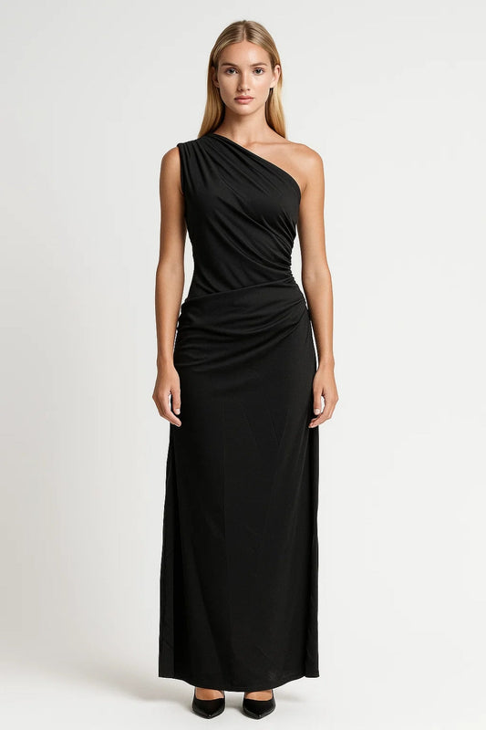 Luna Frauen Asymmetrisches Abendkleid – Eleganter Langer Schnitt für Besondere Anlässe 2