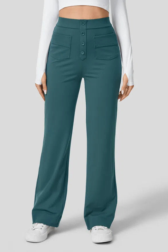 Luna Trendy Hose für Modebewusste – Modernes Knopfleisten-Design für Stil und Komfort 0