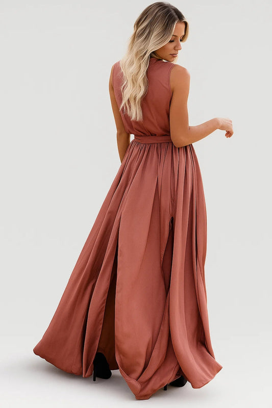 Luna Women's Elegant Maxi Dress – Flattering Wrap Design for Summer Events 2
