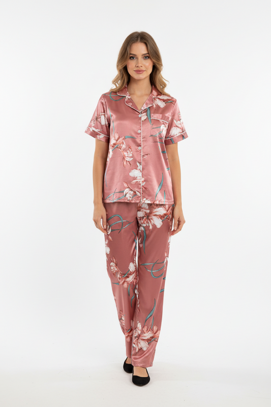 Luna Women's Satin Pajama Set – Elegant Comfort for Every Occasion 0
