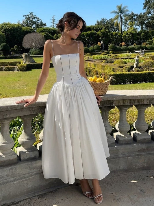 Luna Women's Strapless Pleated Maxi Dress – Flowy Elegant Gown for Summer Events 0