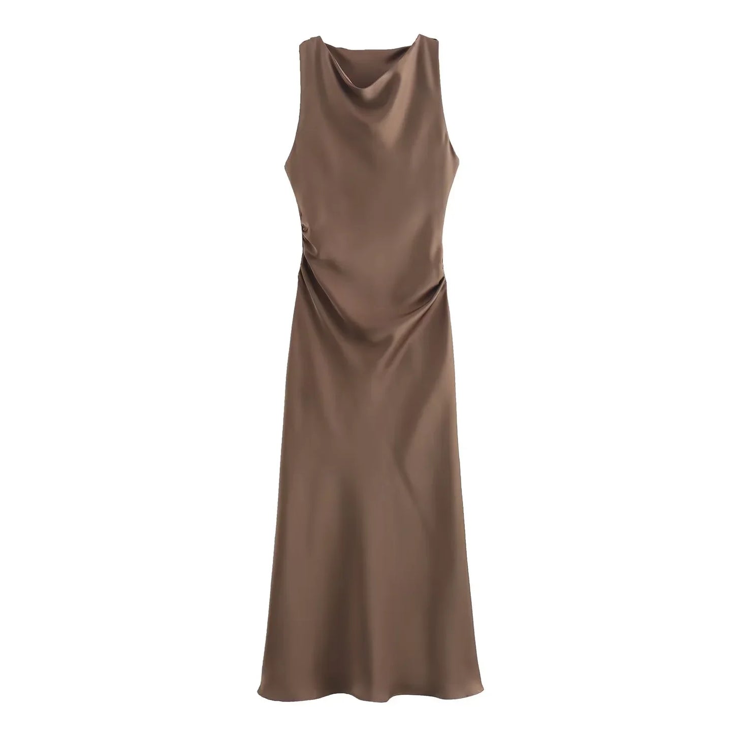 Luxe Women's Elegant Midi Dress – Chic Satin Slip for Summer Parties 11