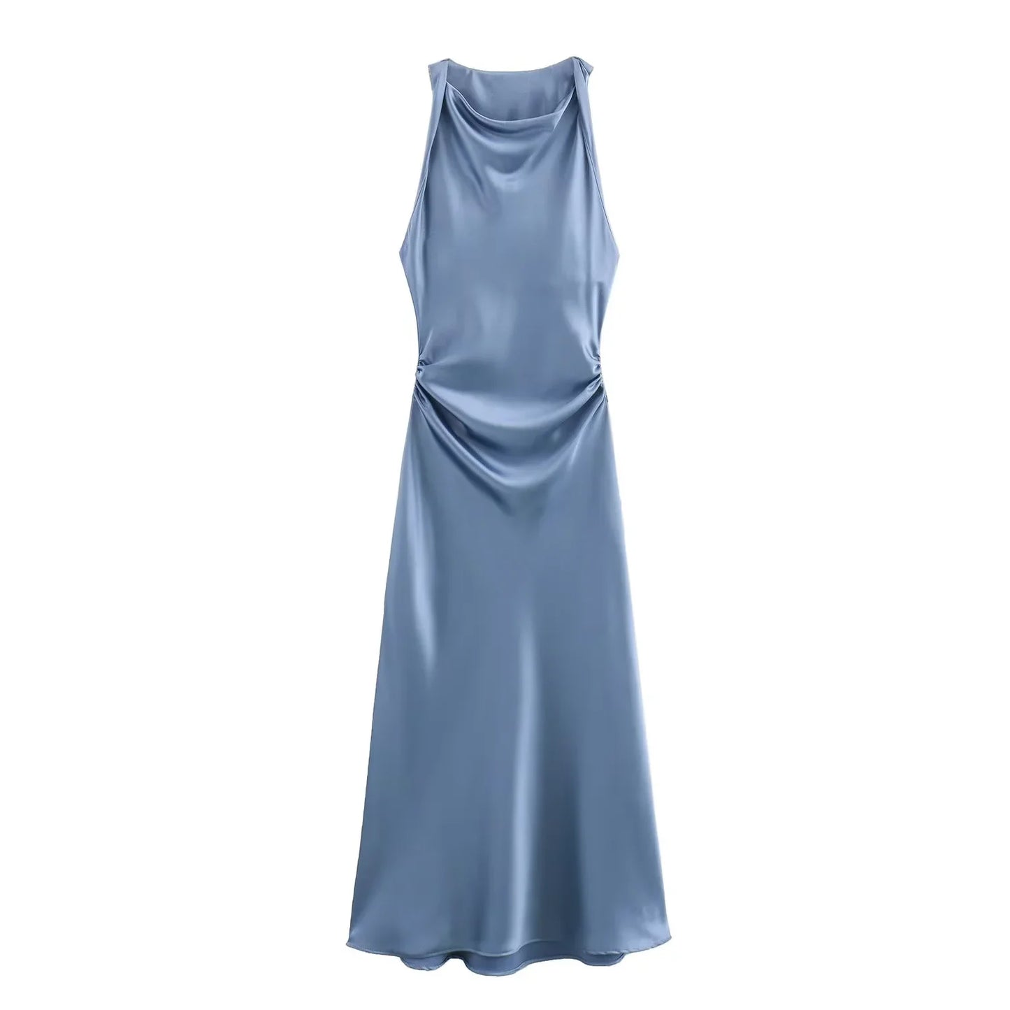 Luxe Women's Elegant Midi Dress – Chic Satin Slip for Summer Parties 12