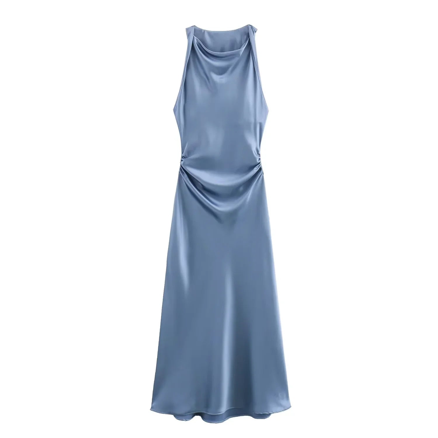 Luxe Women's Elegant Midi Dress – Chic Satin Slip for Summer Parties 12