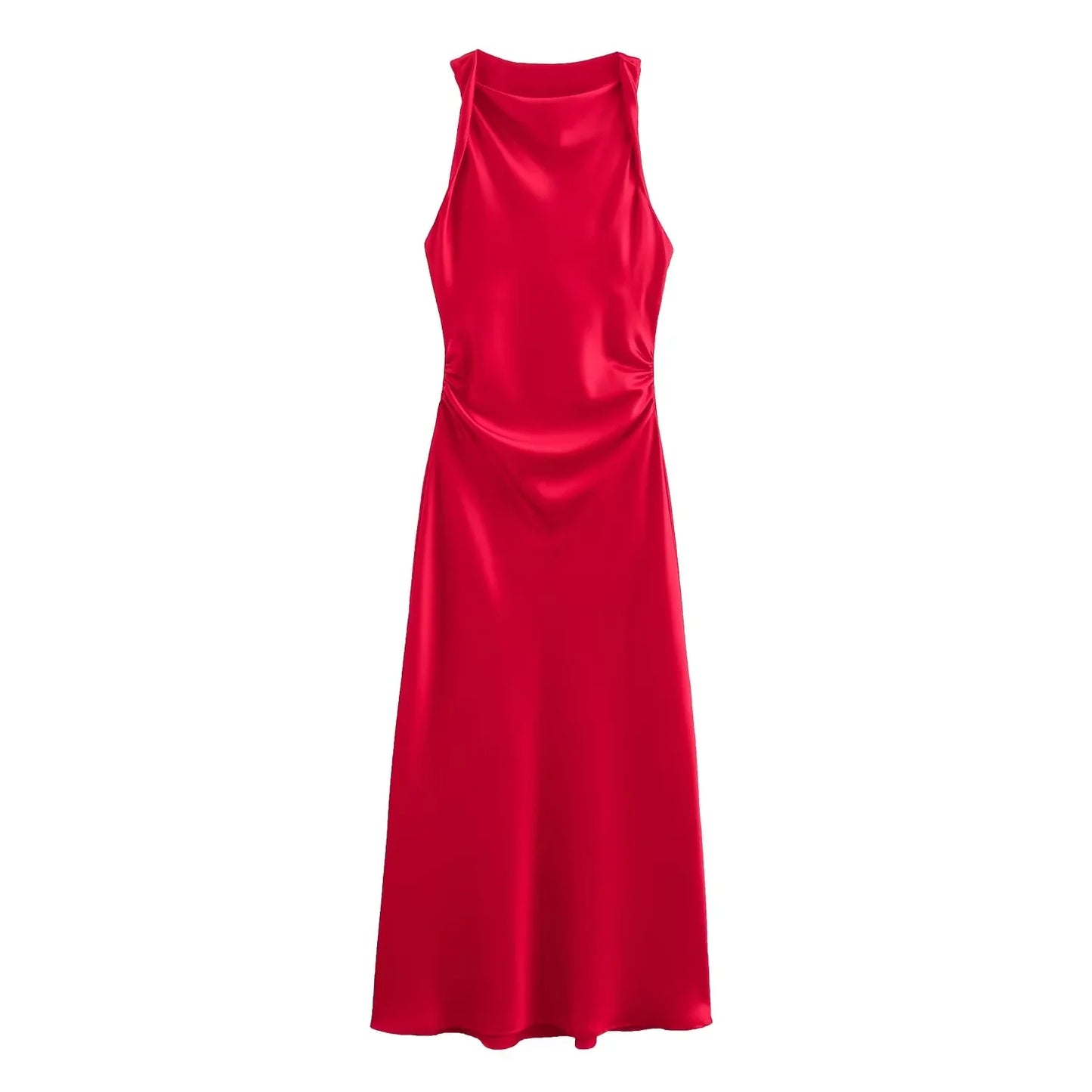 Luxe Women's Elegant Midi Dress – Chic Satin Slip for Summer Parties 6