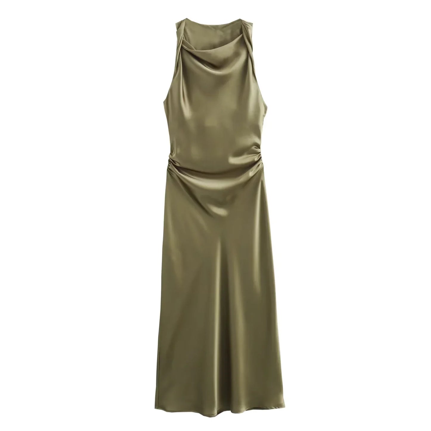 Luxe Women's Elegant Midi Dress – Chic Satin Slip for Summer Parties 7