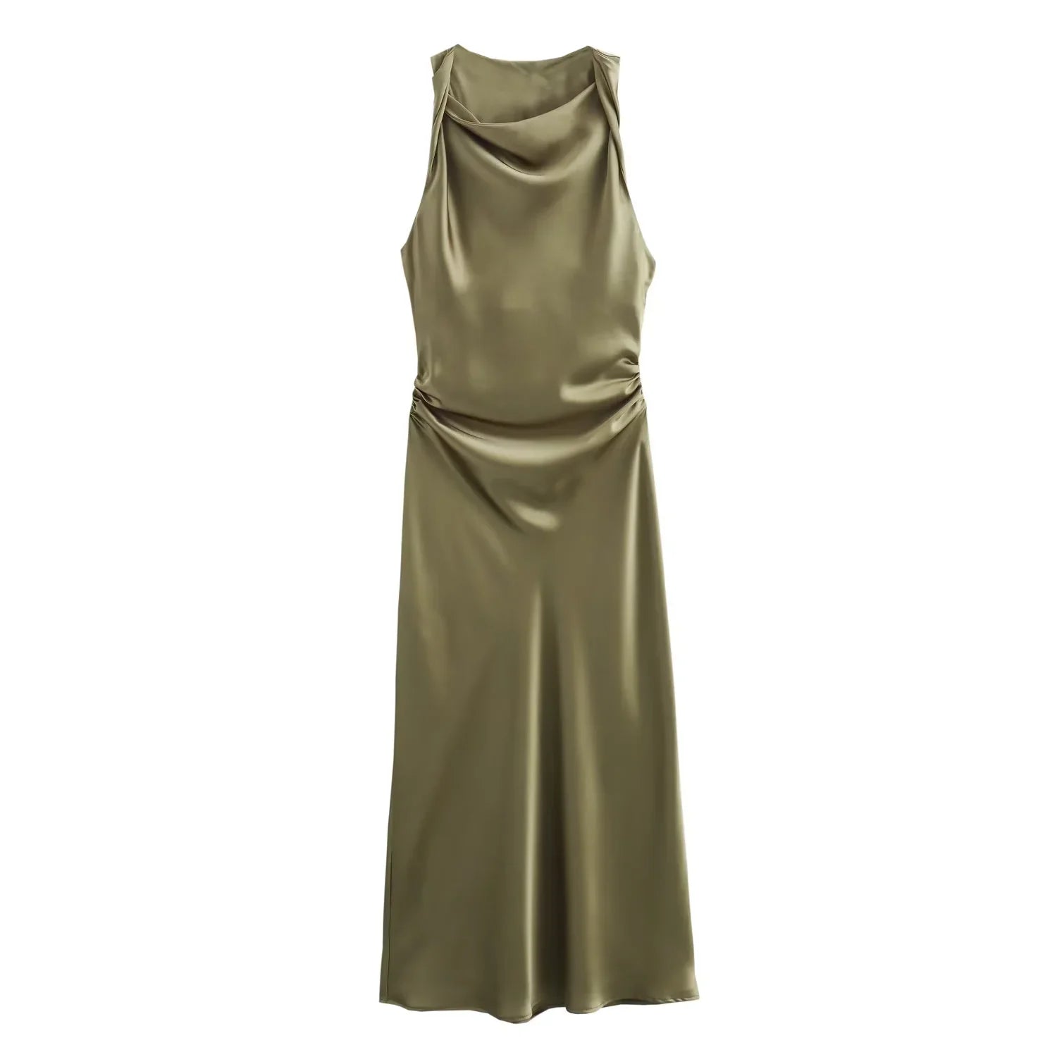 Luxe Women's Elegant Midi Dress – Chic Satin Slip for Summer Parties 7