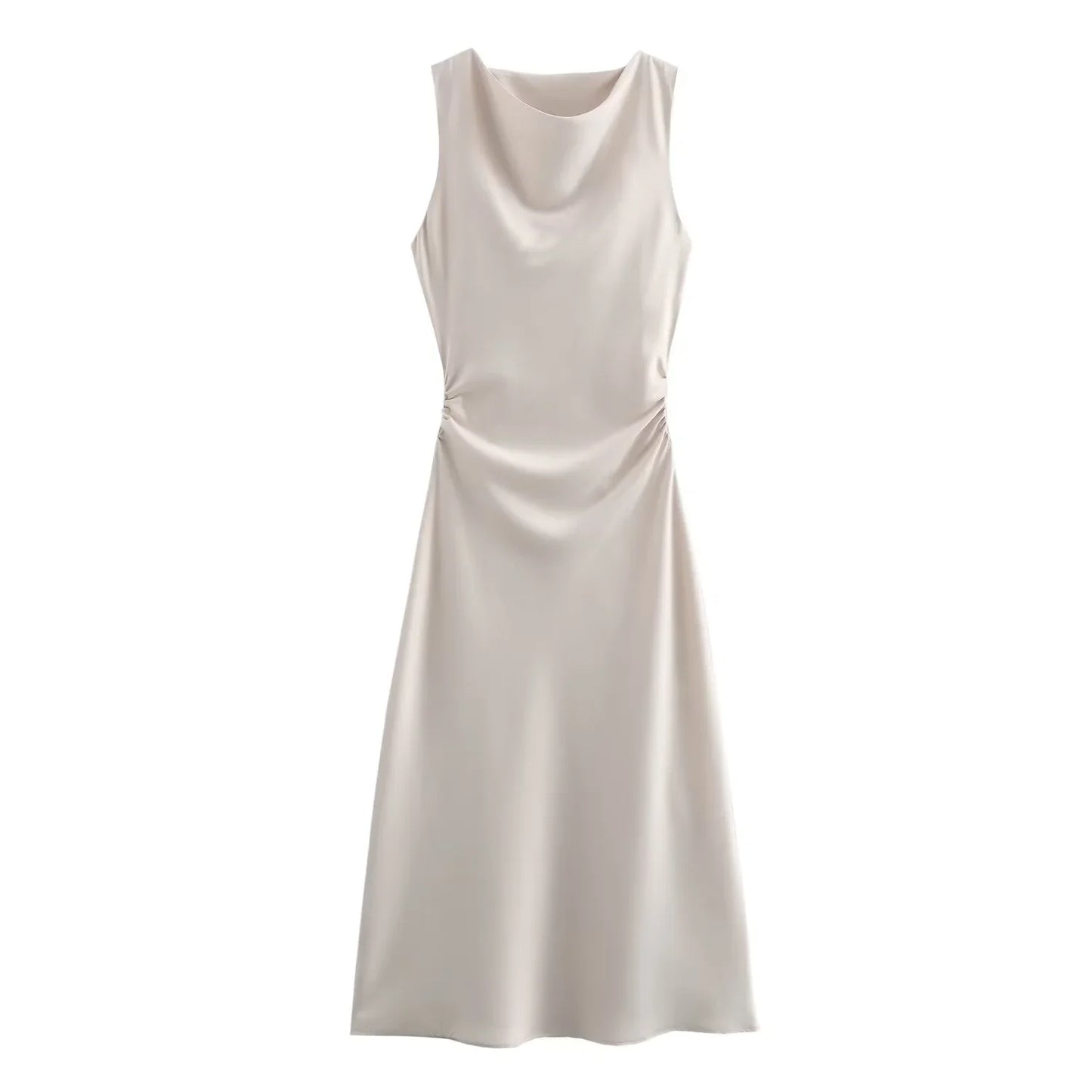 Luxe Women's Elegant Midi Dress – Chic Satin Slip for Summer Parties 8