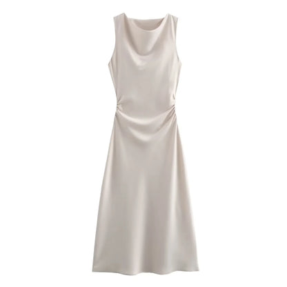 Luxe Women's Elegant Midi Dress – Chic Satin Slip for Summer Parties 8