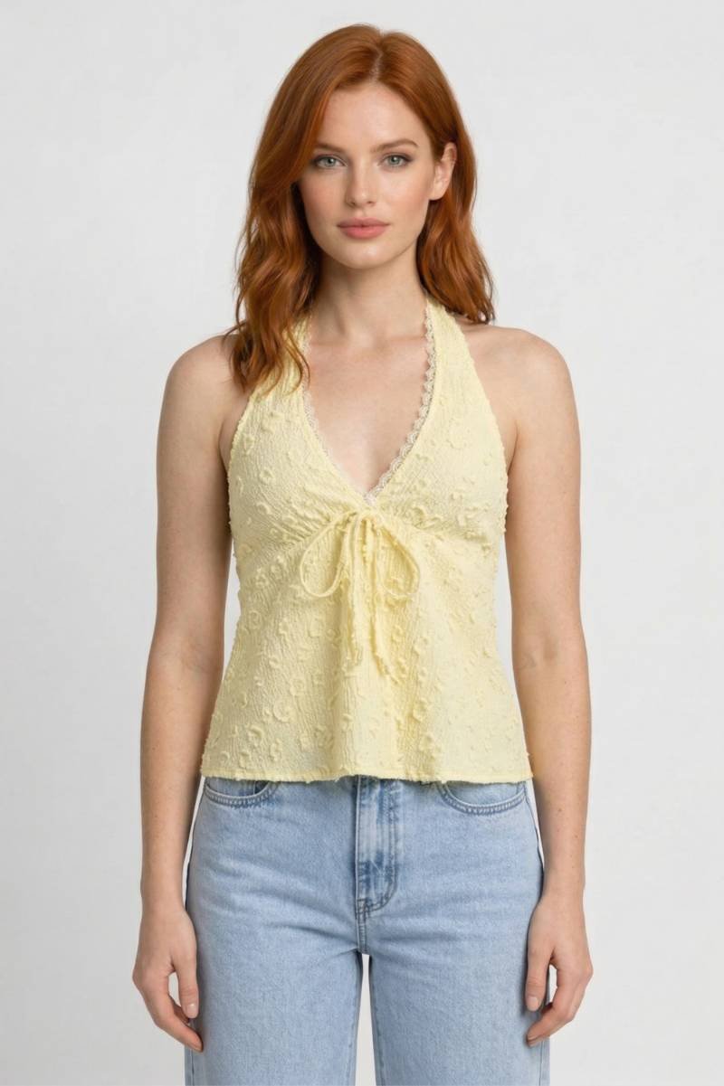Luxe Women's Top – Chic Halter V-Neck Design for Summer Nights 1