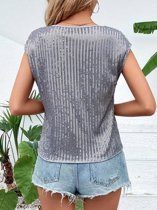 April | Glänzende Bluse für Damen