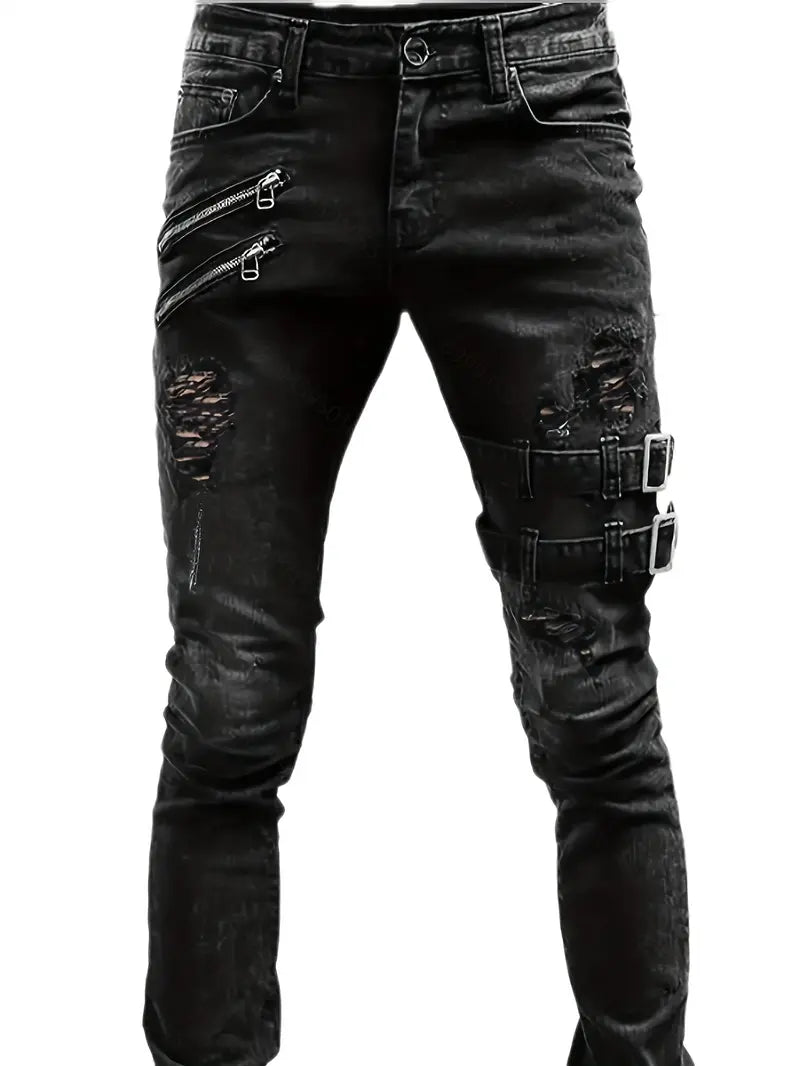 Miko Herren Bikerjeans – Robustes Denim mit Urbanem Stil 0