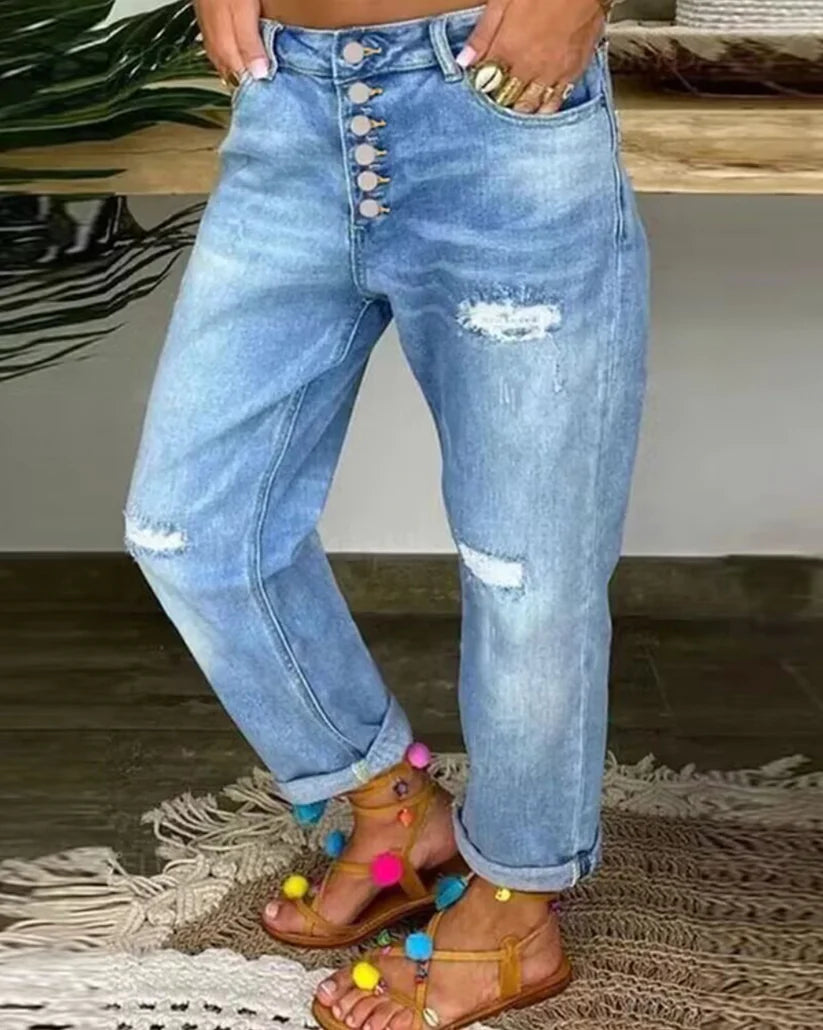 Mila Damen Baggy Jeans – Modischer Stil für Lässige Looks 0