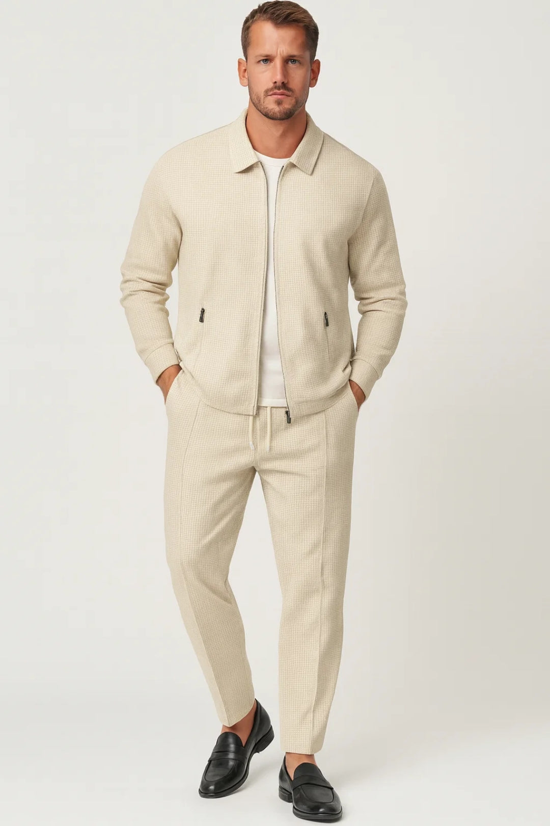 Milo Herren Minimalistisches Set – Elegante Jacke & Bequeme Hose für Stil und Komfort 1