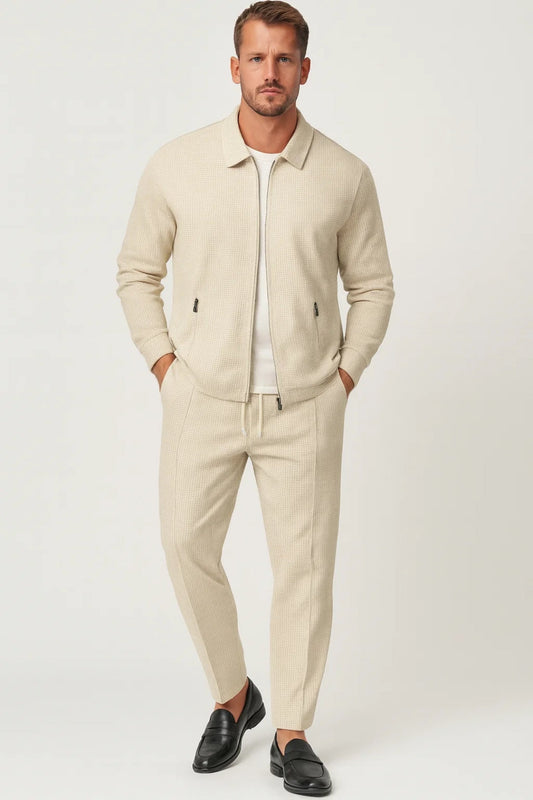 Milo Herren Minimalistisches Set – Elegante Jacke & Bequeme Hose für Stil und Komfort 1