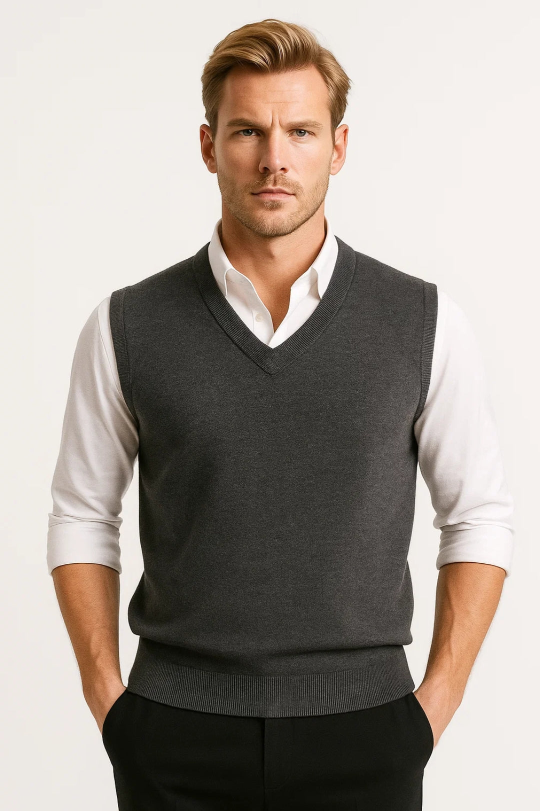 Milo Herren V-Pullover – Klassischer V-Ausschnitt für Stil und Komfort 4