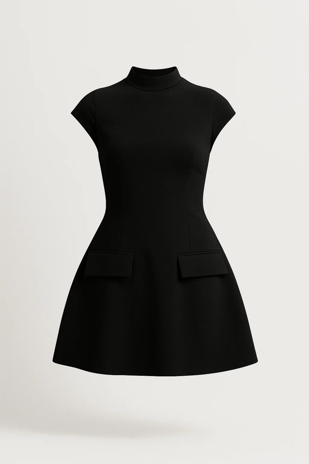 Mina Damen Minikleid – Moderner Stehkragen für Vielseitige Looks 1