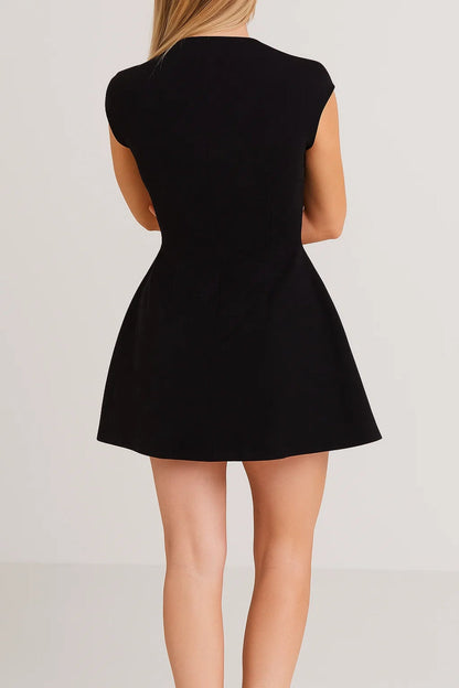 Mina Damen Minikleid – Moderner Stehkragen für Vielseitige Looks 3