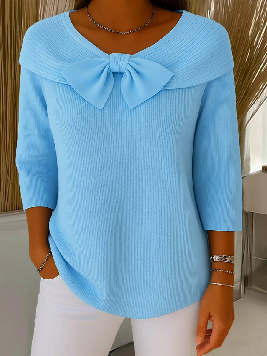 Mina Damenpullover – Elegantes Design mit Schleife für Stilbewusste 2