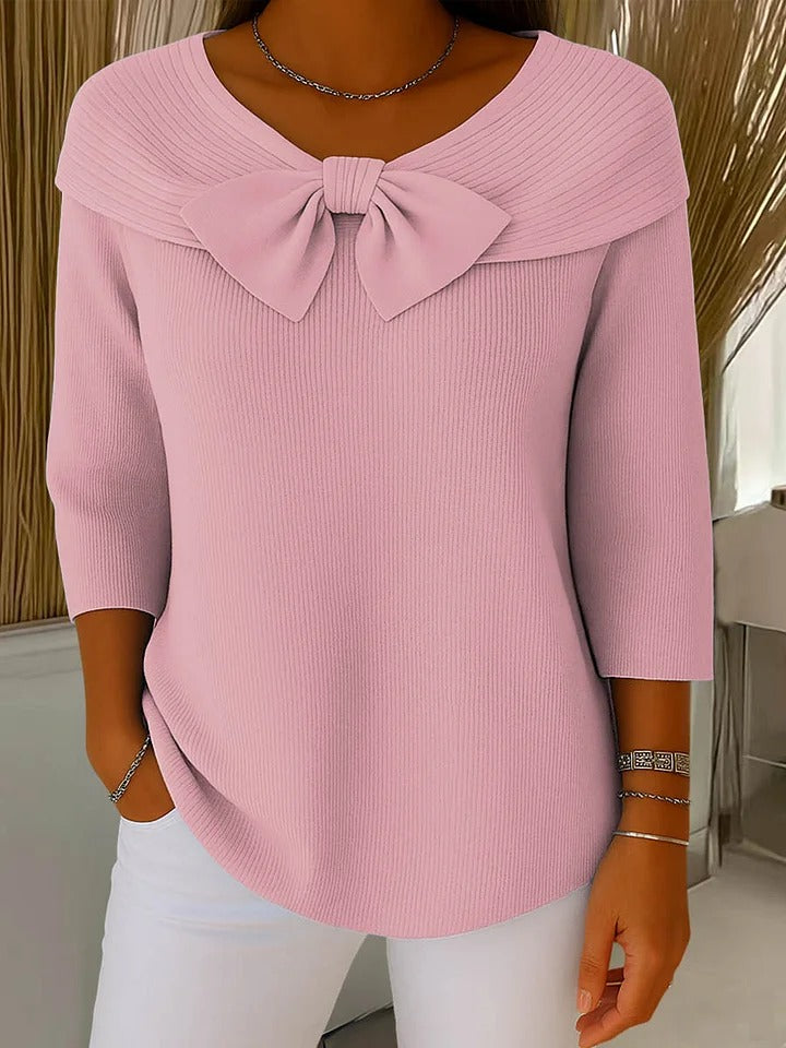 Mina Damenpullover – Elegantes Design mit Schleife für Stilbewusste 3
