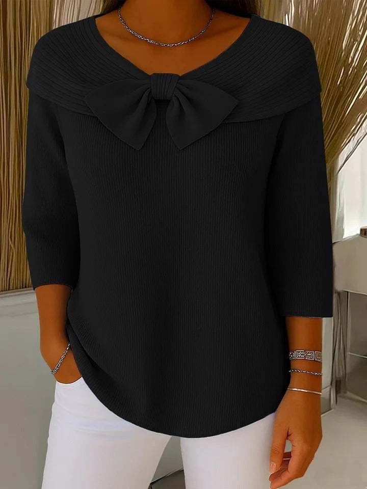 Mina Damenpullover – Elegantes Design mit Schleife für Stilbewusste 6