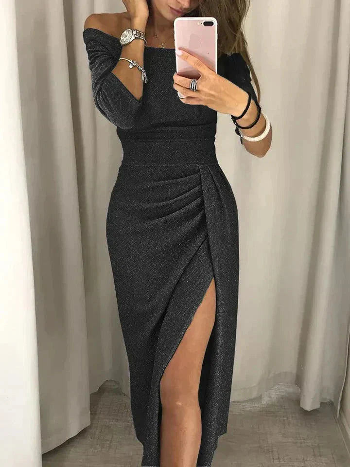 Charleen | Funkelndes Off-Shoulder-Kleid für Damen