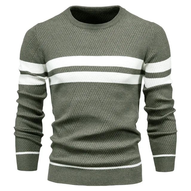 Brich | Gestreifter lässiger Pullover für Herren
