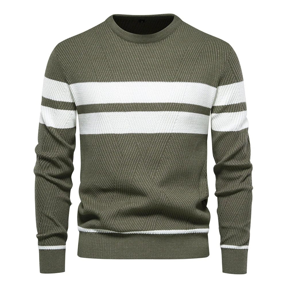 Brich | Gestreifter lässiger Pullover für Herren