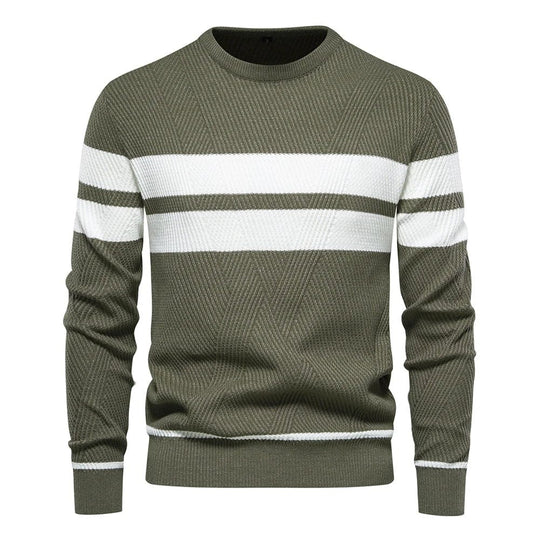 Brich | Gestreifter lässiger Pullover für Herren