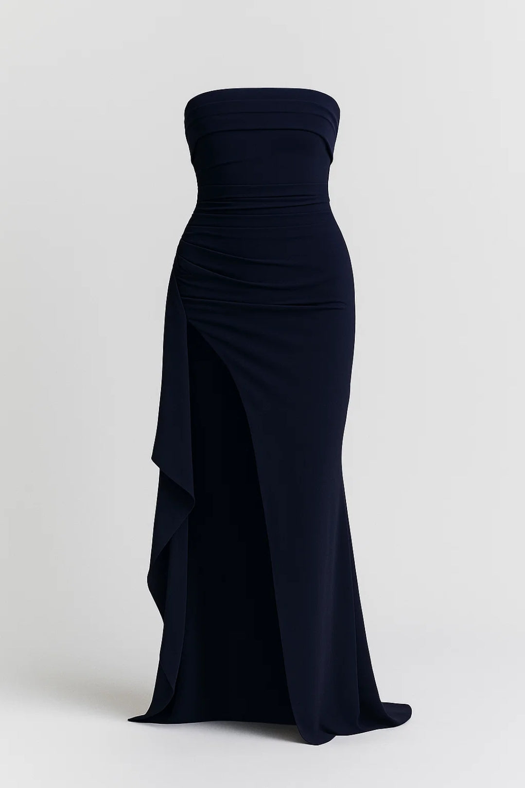 Nora Damen Maxikleid – Trägerloses Design mit Schlitz für Glamouröse Anlässe 1