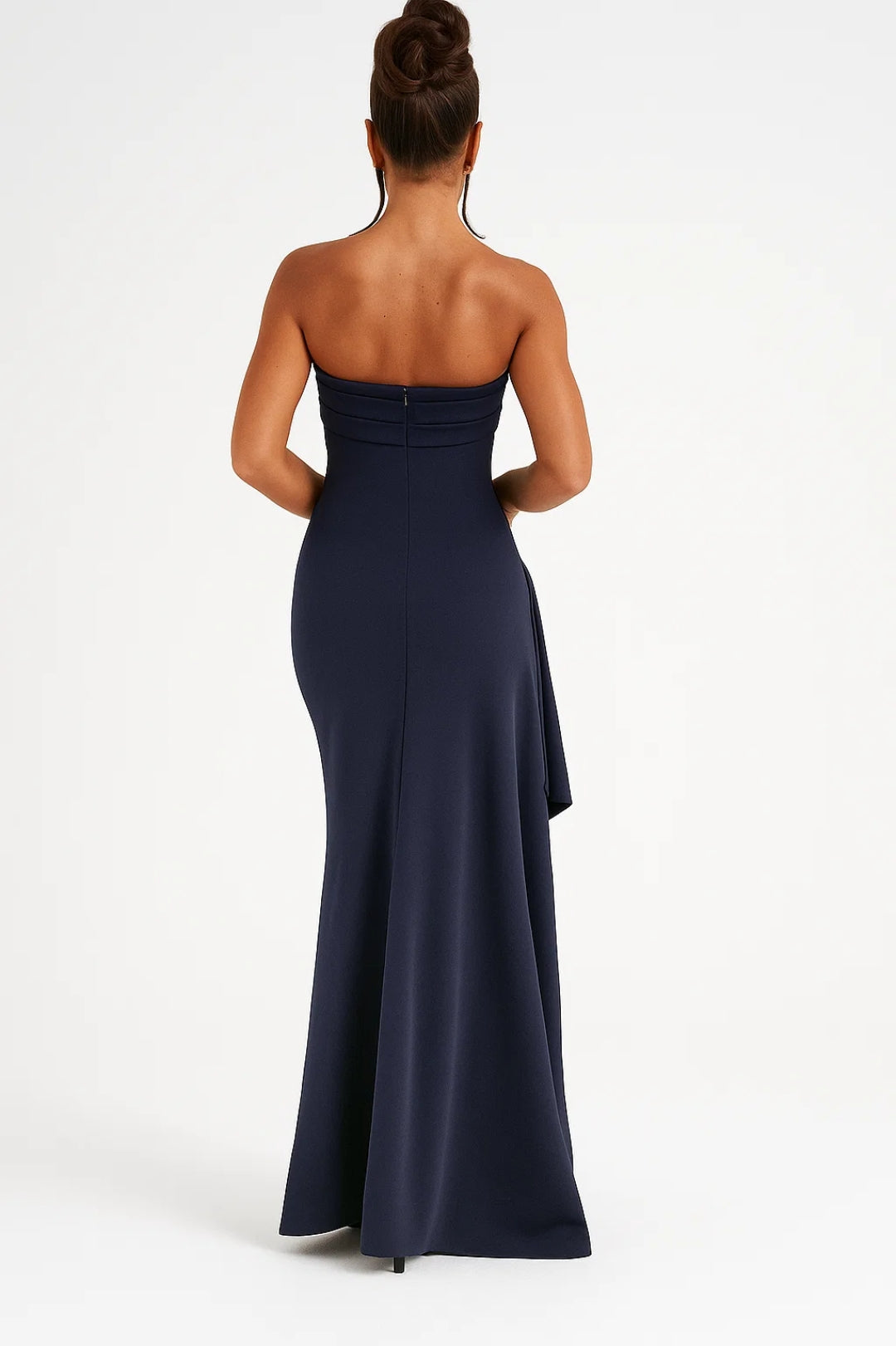Nora Damen Maxikleid – Trägerloses Design mit Schlitz für Glamouröse Anlässe 3