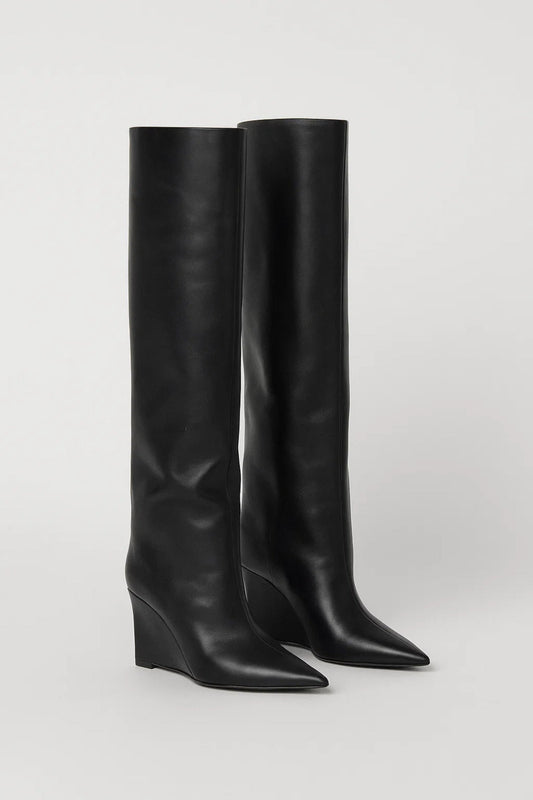 Nora Damen Stiefel – Elegante Keilabsatz Stiefel für Stil und Komfort 0
