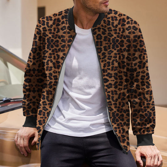 Borchard | Auffällige Leopard-Print-Bomberjacke für Herren