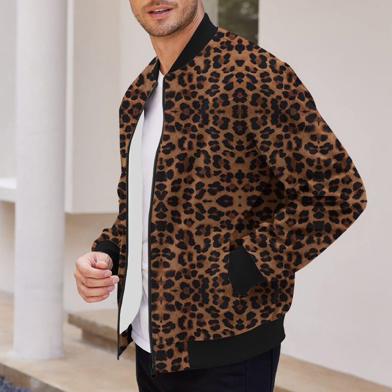 Borchard | Auffällige Leopard-Print-Bomberjacke für Herren
